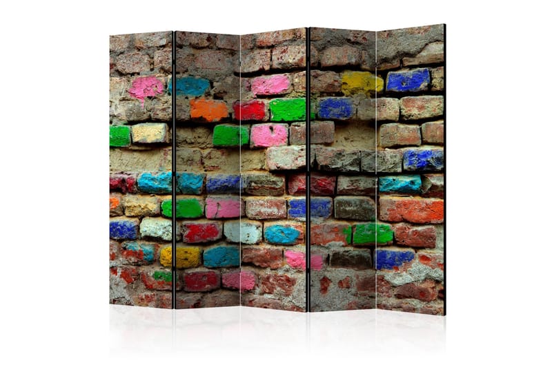 COLOURFUL BRICKS Rumsavdelare 225x172 cm - Artgeist sp. z o. o. - Inredning & dekor - Dekor & inredningsdetaljer - Rumsavdelare