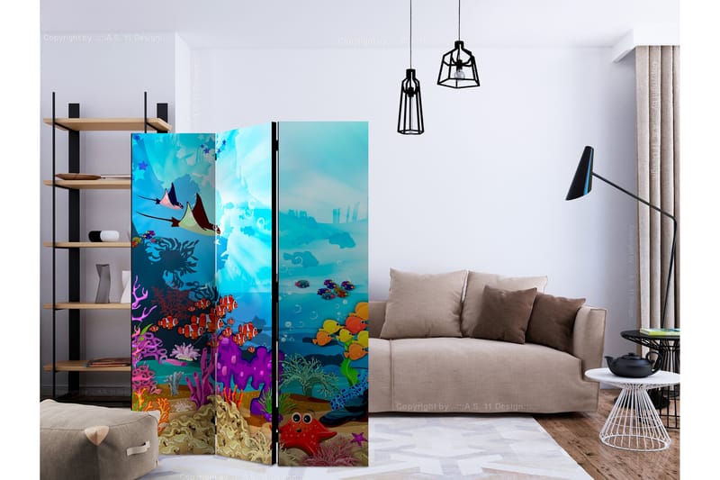 COLOURFUL FISH Rumsavdelare 135x172 cm - Artgeist sp. z o. o. - Inredning & dekor - Dekor & inredningsdetaljer - Rumsavdelare