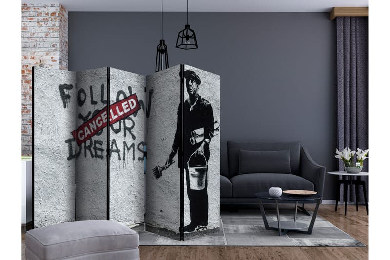 DREAMS CANCELLED (BANKSY) Rumsavdelare 225x172 cm - Artgeist sp. z o. o. - Inredning & dekor - Dekor & inredningsdetaljer - Rumsavdelare