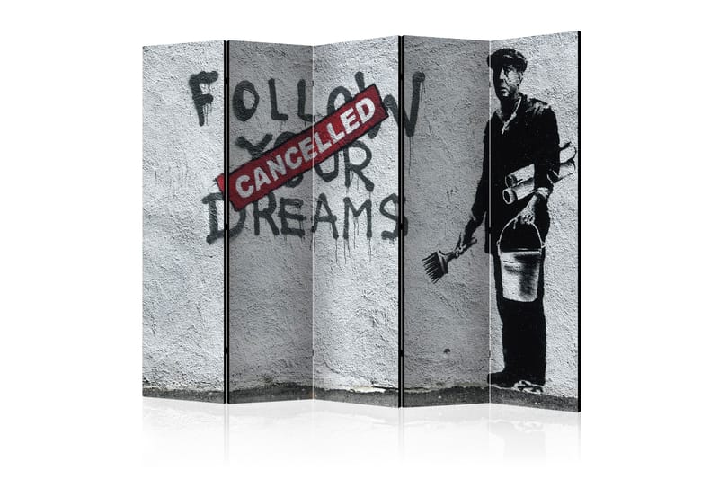 DREAMS CANCELLED (BANKSY) Rumsavdelare 225x172 cm - Artgeist sp. z o. o. - Inredning & dekor - Dekor & inredningsdetaljer - Rumsavdelare