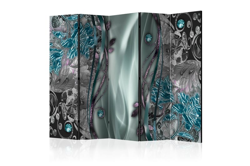 FLORAL CURTAIN (TURQUOISE) Rumsavdelare 225x172 cm - Artgeist sp. z o. o. - Inredning & dekor - Dekor & inredningsdetaljer - Rumsavdelare