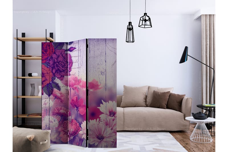 FLOWERS MEMORIES Rumsavdelare 135x172 cm - Artgeist sp. z o. o. - Inredning & dekor - Dekor & inredningsdetaljer - Rumsavdelare