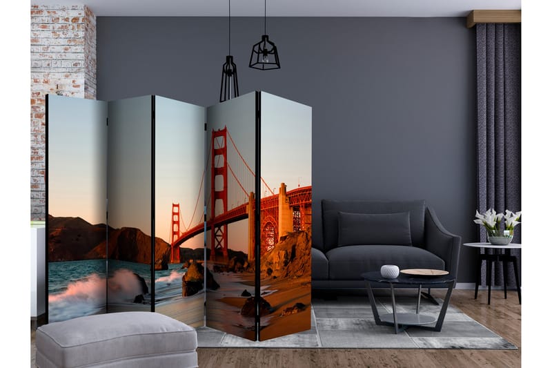 GOLDEN GATE BRIDGE SUNSET Rumsavdelare 225x172 cm - Artgeist sp. z o. o. - Inredning & dekor - Dekor & inredningsdetaljer - Rumsavdelare