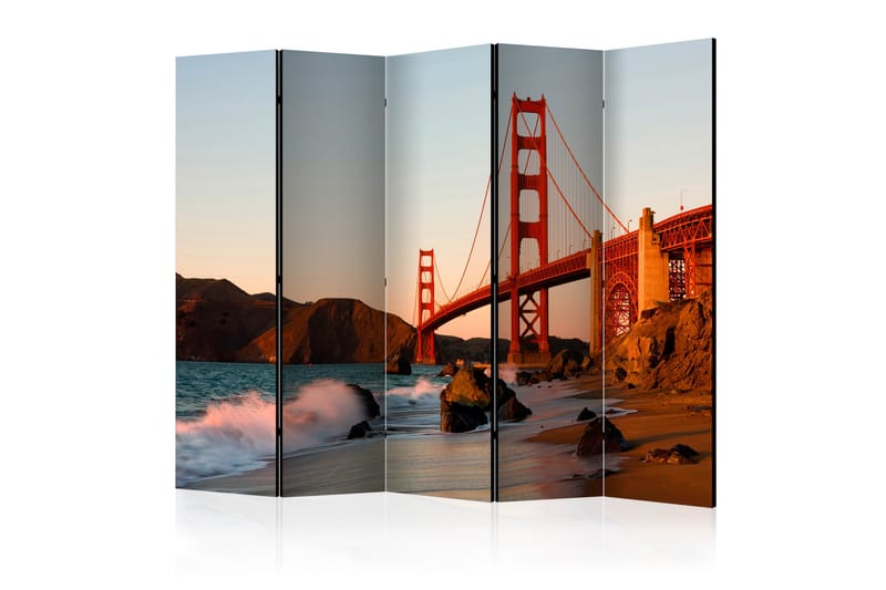 GOLDEN GATE BRIDGE SUNSET Rumsavdelare 225x172 cm - Artgeist sp. z o. o. - Inredning & dekor - Dekor & inredningsdetaljer - Rumsavdelare