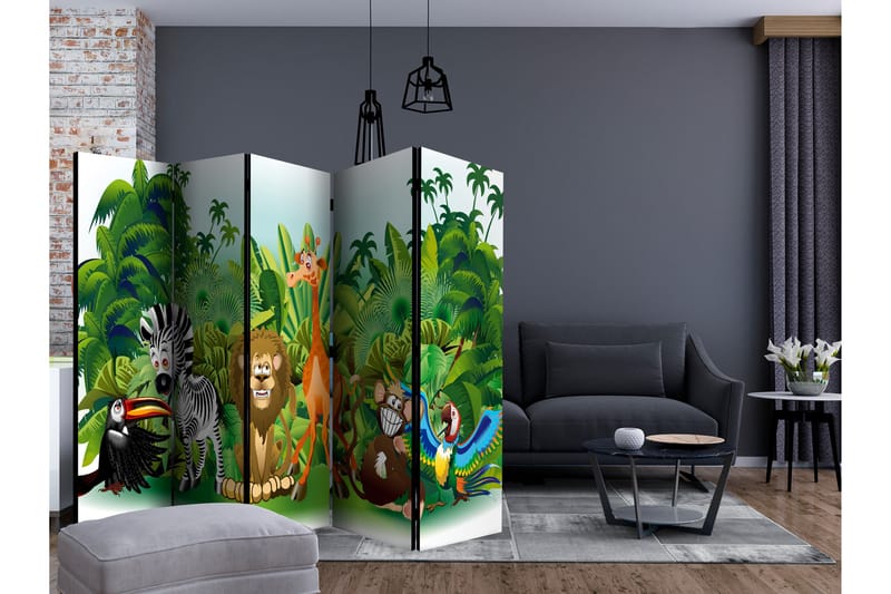 JUNGLE ANIMALS Rumsavdelare 225x172 cm - Artgeist sp. z o. o. - Inredning & dekor - Dekor & inredningsdetaljer - Rumsavdelare