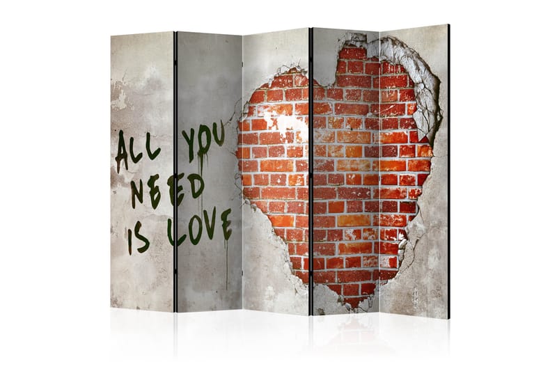 LOVE IS ALL YOU NEED Rumsavdelare 225x172 cm - Artgeist sp. z o. o. - Inredning & dekor - Dekor & inredningsdetaljer - Rumsavdelare