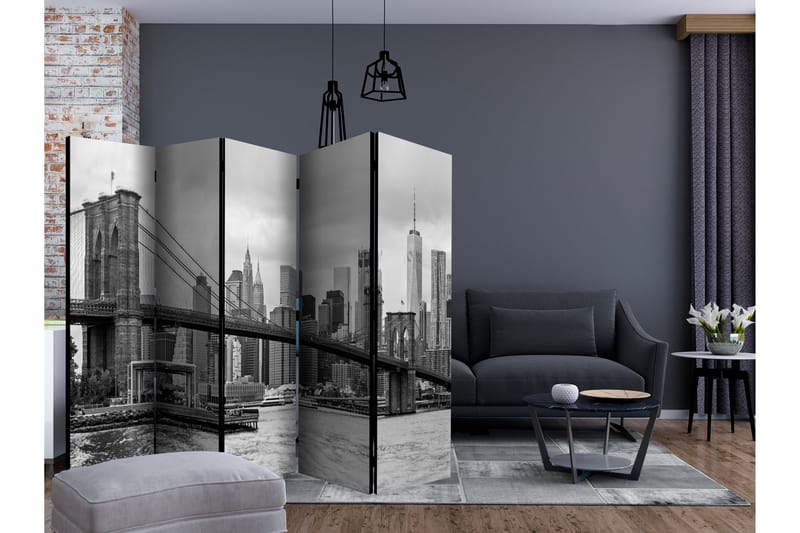 MANHATTAN (BLACK AND WHITE) Rumsavdelare 225x172 cm - Artgeist sp. z o. o. - Inredning & dekor - Dekor & inredningsdetaljer - Rumsavdelare