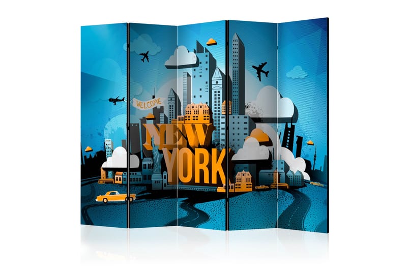 NEW YORK WELCOME Rumsavdelare 225x172 cm - Artgeist sp. z o. o. - Inredning & dekor - Dekor & inredningsdetaljer - Rumsavdelare