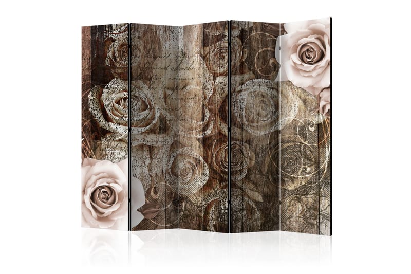 OLD WOOD & ROSES Rumsavdelare 225x172 cm - Artgeist sp. z o. o. - Inredning & dekor - Dekor & inredningsdetaljer - Rumsavdelare