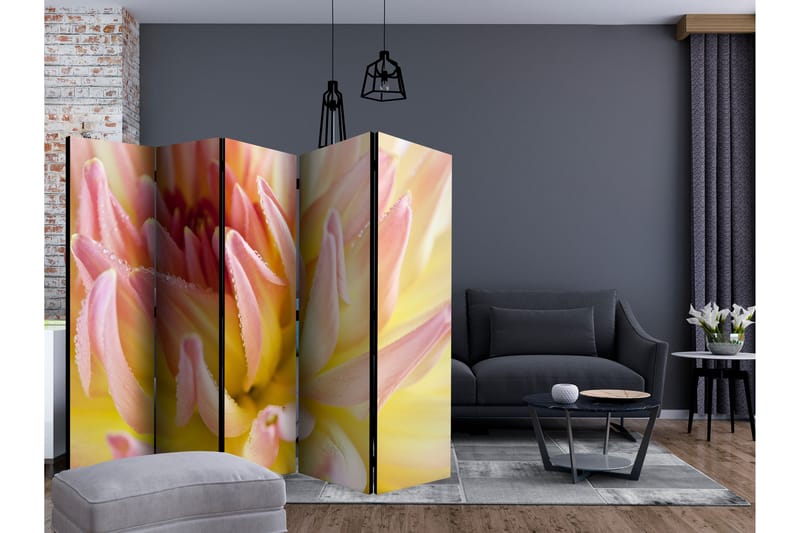 PASTEL COLORED DAHLIA FLOWER Rumsavdelare 225x172 cm - Artgeist sp. z o. o. - Inredning & dekor - Dekor & inredningsdetaljer - Rumsavdelare