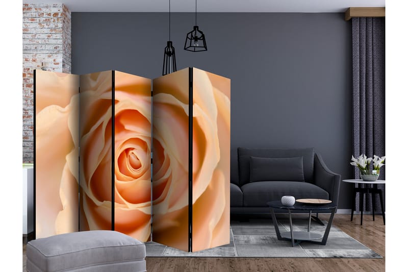 PEACH-COLORED ROSE Rumsavdelare 225x172 cm - Artgeist sp. z o. o. - Inredning & dekor - Dekor & inredningsdetaljer - Rumsavdelare