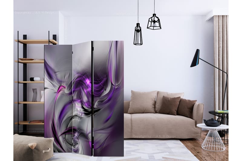 PURPLE SWIRLS Rumsavdelare 135x172 cm - Artgeist sp. z o. o. - Inredning & dekor - Dekor & inredningsdetaljer - Rumsavdelare