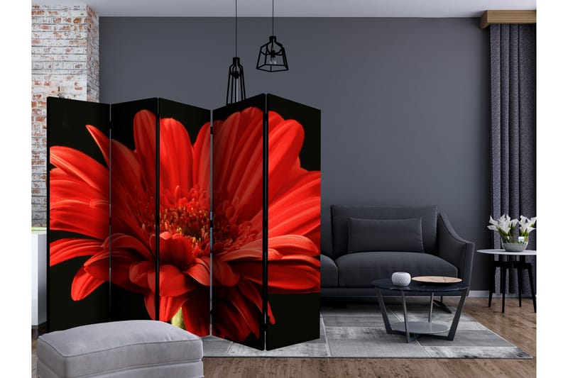 RED GERBERA FLOWER Rumsavdelare 225x172 cm - Artgeist sp. z o. o. - Inredning & dekor - Dekor & inredningsdetaljer - Rumsavdelare