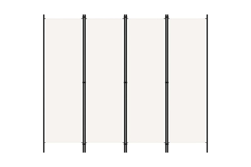 Rumsavdelare 4 paneler gräddvit 200x180 cm - Vit - Inredning & dekor - Dekor & inredningsdetaljer - Rumsavdelare