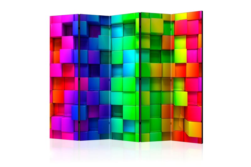 RUMSAVDELARE Colourful Cubes 225x172 - Artgeist sp. z o. o. - Inredning & dekor - Dekor & inredningsdetaljer - Rumsavdelare