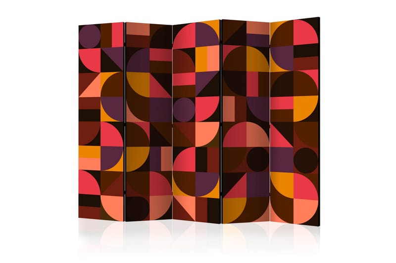 RUMSAVDELARE Geometric Mosaic Red II 225x172 cm - Artgeist sp. z o. o. - Inredning & dekor - Dekor & inredningsdetaljer - Rumsavdelare