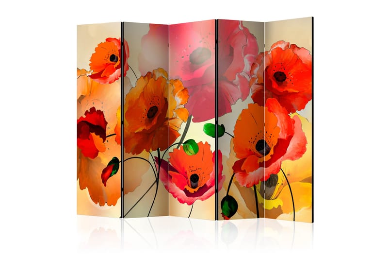 RUMSAVDELARE Velvet Poppies 225x172 - Artgeist sp. z o. o. - Inredning & dekor - Dekor & inredningsdetaljer - Rumsavdelare