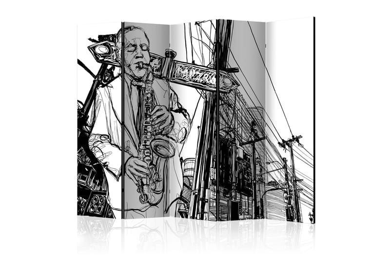 SAXOPHONE RECITAL ON BROADWAY Rumsavdelare 225x172 cm - Artgeist sp. z o. o. - Inredning & dekor - Dekor & inredningsdetaljer - Rumsavdelare