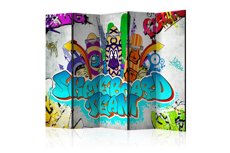 SKATEBOARD TEAM Rumsavdelare 225x172 cm - Artgeist sp. z o. o. - Inredning & dekor - Dekor & inredningsdetaljer - Rumsavdelare