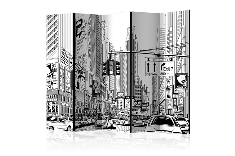 STREET IN NEW YORK CITY Rumsavdelare 225x172 cm - Artgeist sp. z o. o. - Inredning & dekor - Dekor & inredningsdetaljer - Rumsavdelare