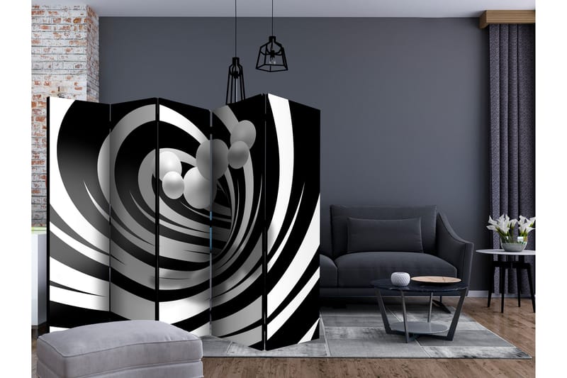 TWISTED IN BLACK & WHITE Rumsavdelare 225x172 cm - Artgeist sp. z o. o. - Inredning & dekor - Dekor & inredningsdetaljer - Rumsavdelare