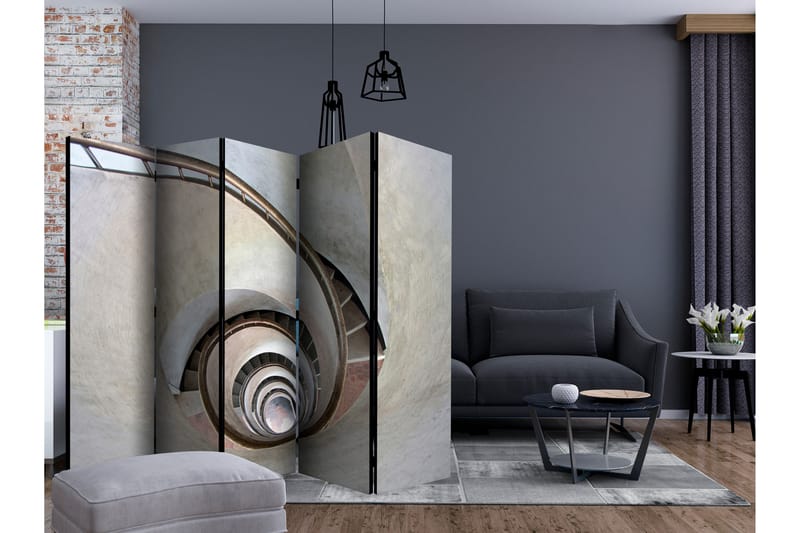 WHITE SPIRAL STAIRS Rumsavdelare 225x172 cm - Artgeist sp. z o. o. - Inredning & dekor - Dekor & inredningsdetaljer - Rumsavdelare