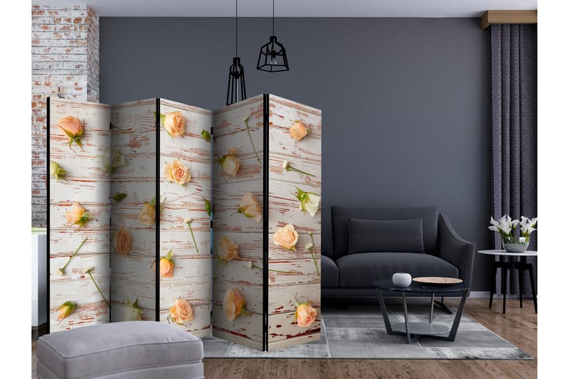 WOOD & ROSES Rumsavdelare 225x172 cm - Artgeist sp. z o. o. - Inredning & dekor - Dekor & inredningsdetaljer - Rumsavdelare