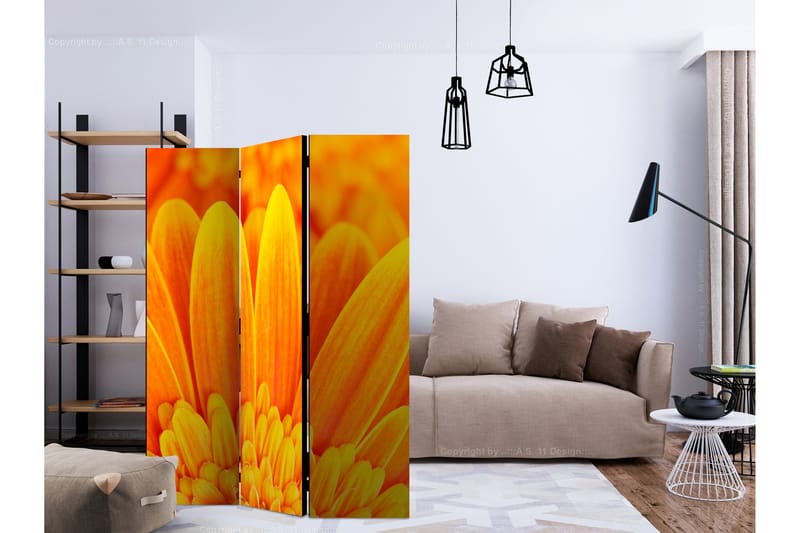 YELLOW GERBERA DAISIES Rumsavdelare 135x172 cm - Artgeist sp. z o. o. - Inredning & dekor - Dekor & inredningsdetaljer - Rumsavdelare