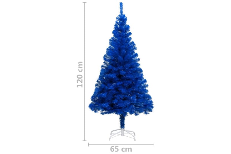 Plastgran med LED och julgranskulor blå 120 cm PVC - Inredning & dekor - Julpynt & helgdekoration - Julpynt & juldekoration - Plastgran