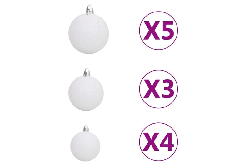 Plastgran med LED och julgranskulor blå 120 cm PVC - Inredning & dekor - Julpynt & helgdekoration - Julpynt & juldekoration - Plastgran