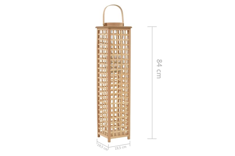 Hängande ljuslykta bambu naturlig - Beige - Inredning & dekor - Ljus & dofter - Ljusstake & kandelaber - Ljuslykta