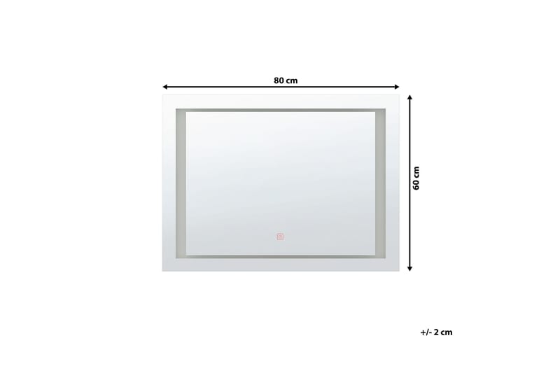 AYDREE Spegel LED 60x80 cm Silver - Inredning & dekor - Speglar - Badrumsspegel