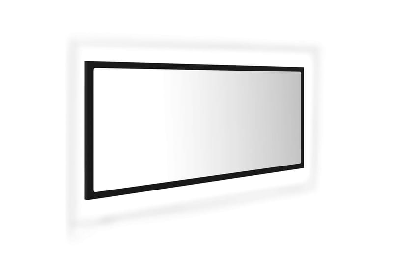 Badrumsspegel med LED svart 100x8,5x37 cm spånskiva - Svart - Inredning & dekor - Speglar - Badrumsspegel