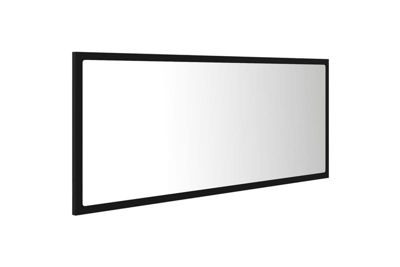 Badrumsspegel med LED svart 100x8,5x37 cm spånskiva - Svart - Inredning & dekor - Speglar - Badrumsspegel