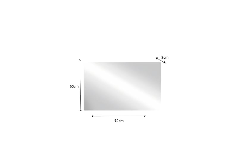 PARONA Badrumsspegel 60x90 cm Transparent - Transparent - Inredning & dekor - Speglar - Badrumsspegel