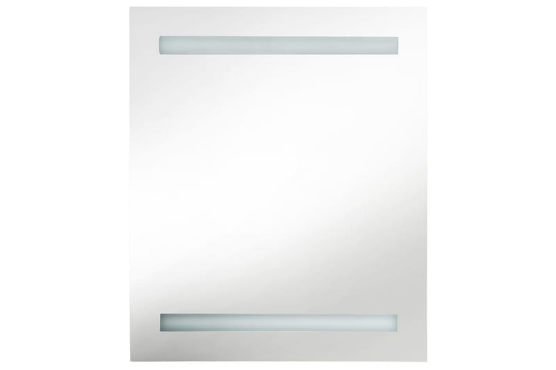 Badrumsspegel LED vit och ek 50x14x60 cm - Vit - Inredning & dekor - Speglar - Spegelmöbler - Spegelskåp