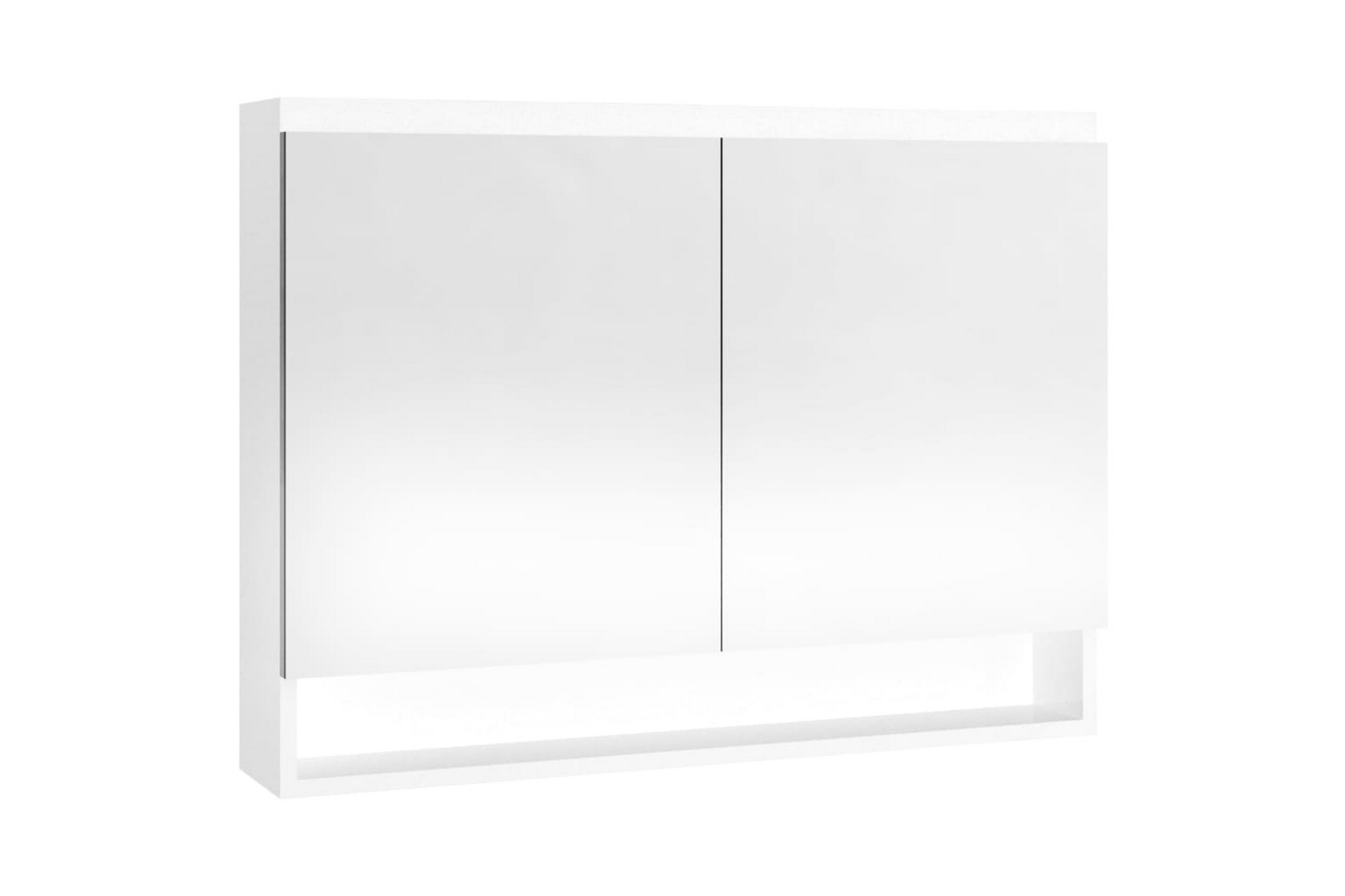 Spegelskåp för badrum vit 80x15x60 cm MDF – Vit