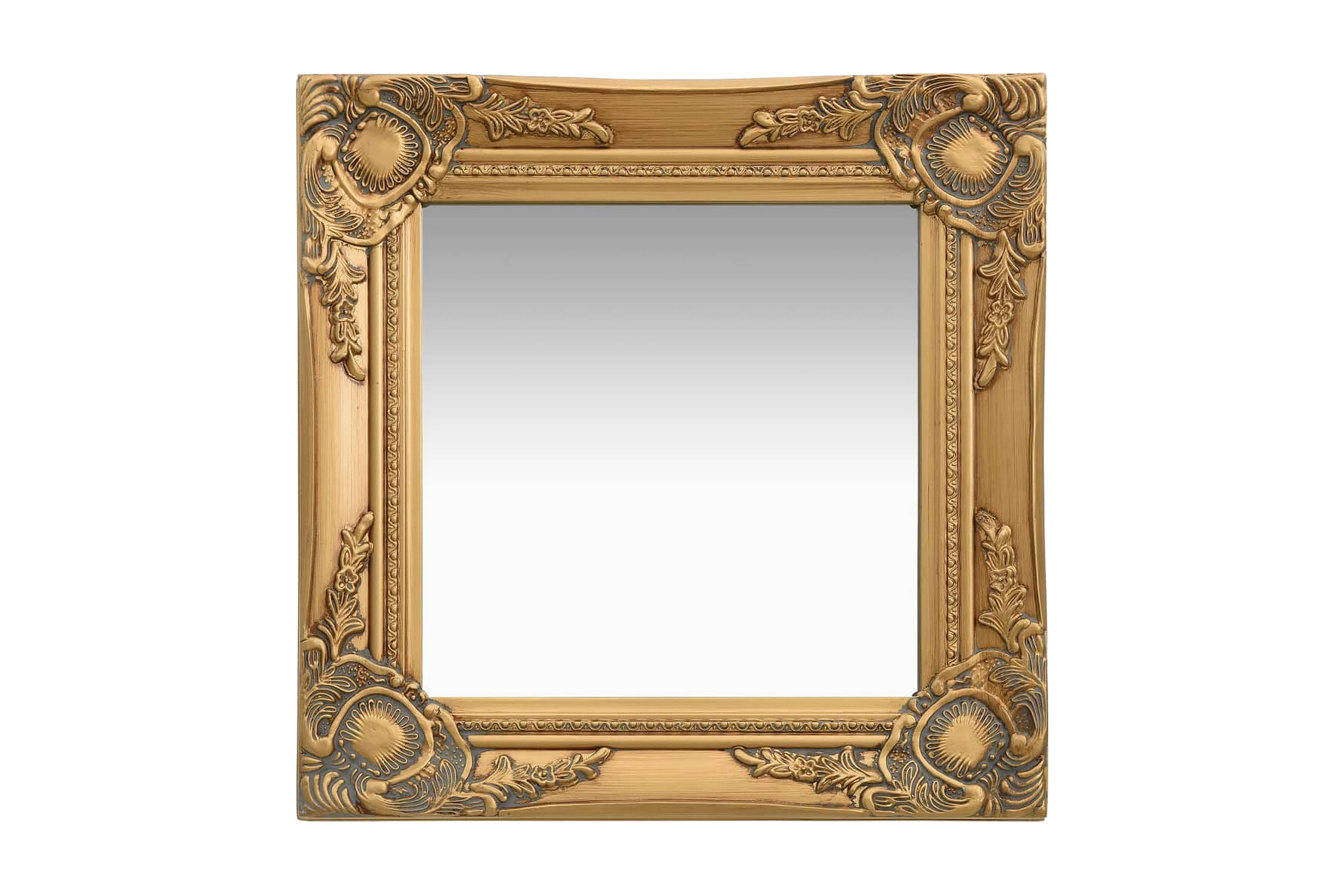 Be Basic Väggspegel barockstil 40×40 cm guld –