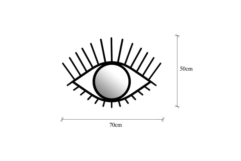 BUTENI Spegel Öga Svert - Inredning & dekor - Speglar - Väggspegel