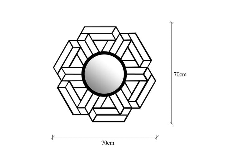 DIAGONAL Spegel Svart - Inredning & dekor - Speglar - Väggspegel