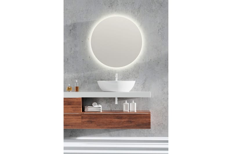 FRANZI Spegel med LED-belysning Ø60cm - Mirrors and more - Väggspegel