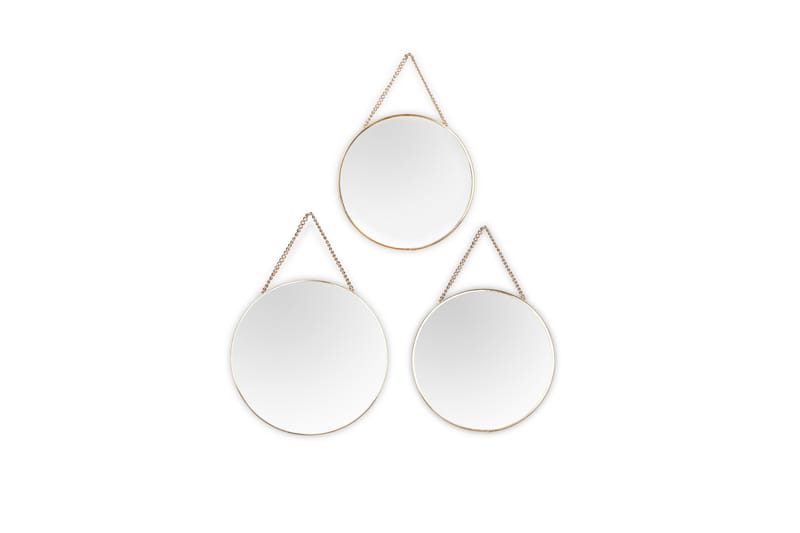 GLORIA Spegelset 3-pack Guld - Mirrors and more - Inredning & dekor - Speglar - Väggspegel