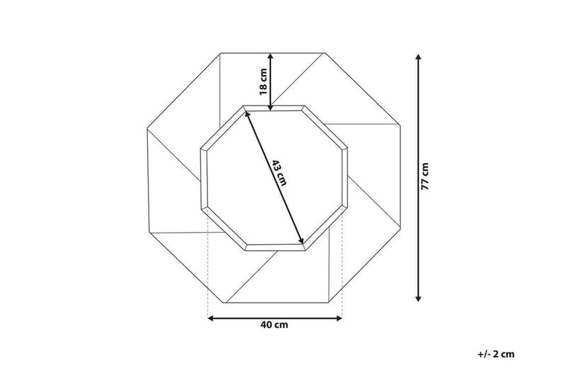 PEDEROA Spegel 77x77 cm Mörkt Trä - Inredning & dekor - Speglar - Väggspegel