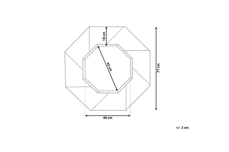 PEDEROA Spegel 77x77 cm Mörkt Trä - Inredning & dekor - Speglar - Väggspegel