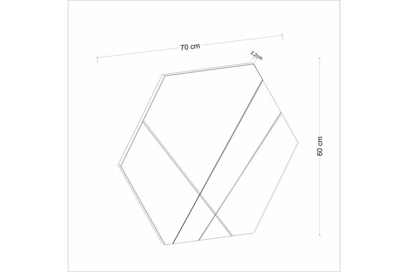 Rubby Spegel 70 cm Rektangulär Vit - Inredning & dekor - Speglar - Väggspegel