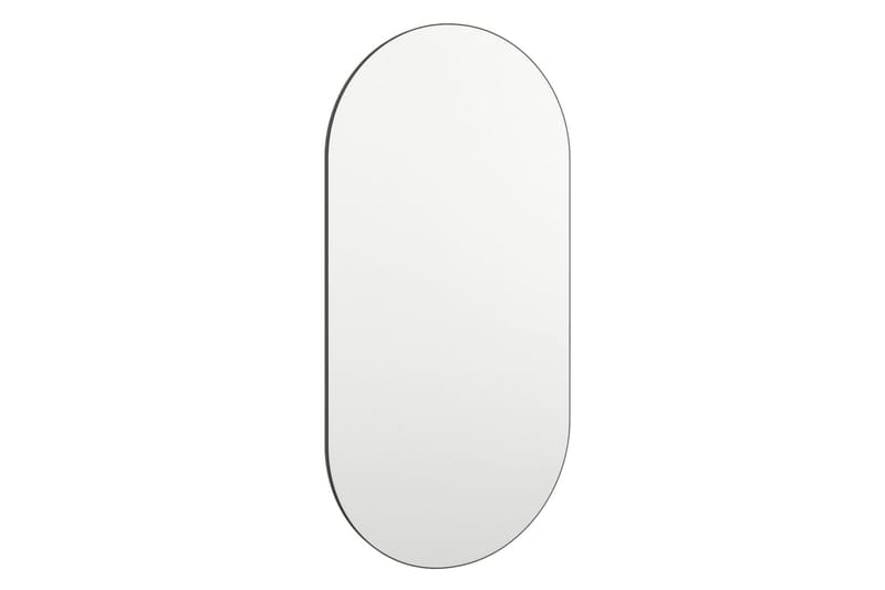 Spegel med LED-lampor 80x40 cm glas oval - Silver - Inredning & dekor - Speglar - Väggspegel