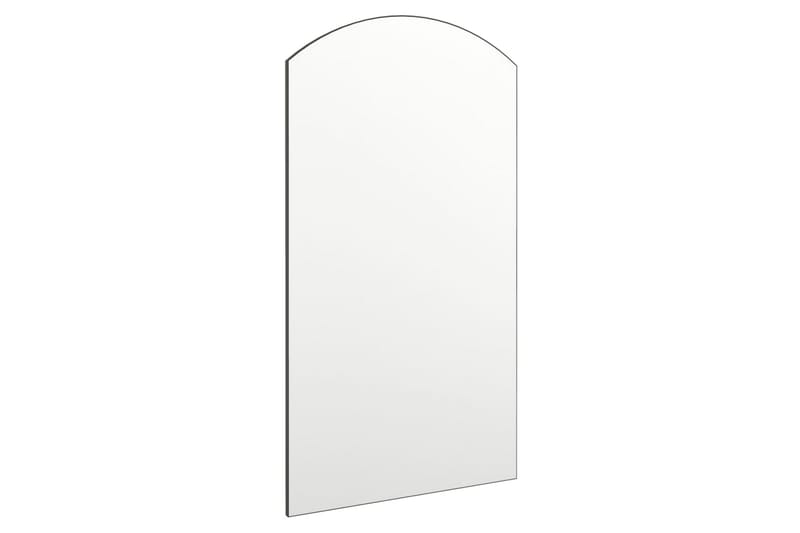 Spegel med LED-lampor 90x45 cm glas valvformad (335864+32608 - Silver - Inredning & dekor - Speglar - Väggspegel