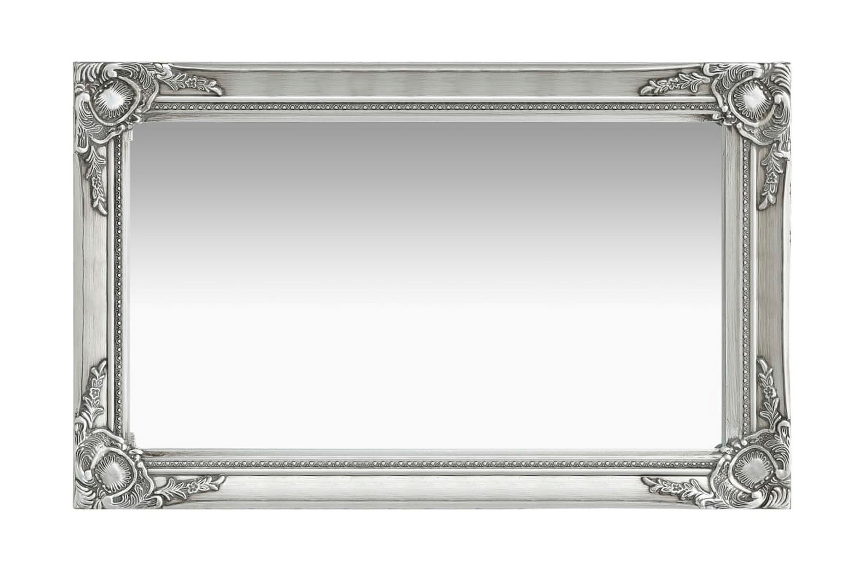 Be Basic Väggspegel barockstil 50×80 cm silver –