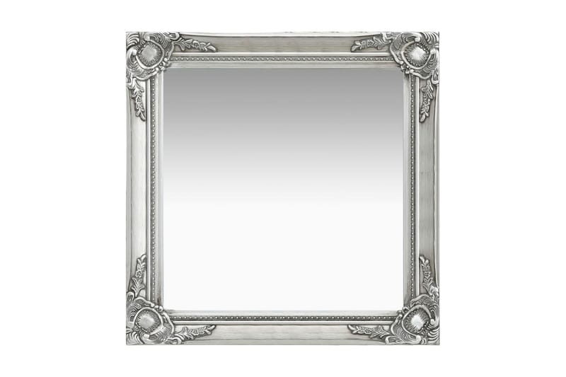 Väggspegel barockstil 60x60 cm silver - Inredning & dekor - Speglar - Väggspegel