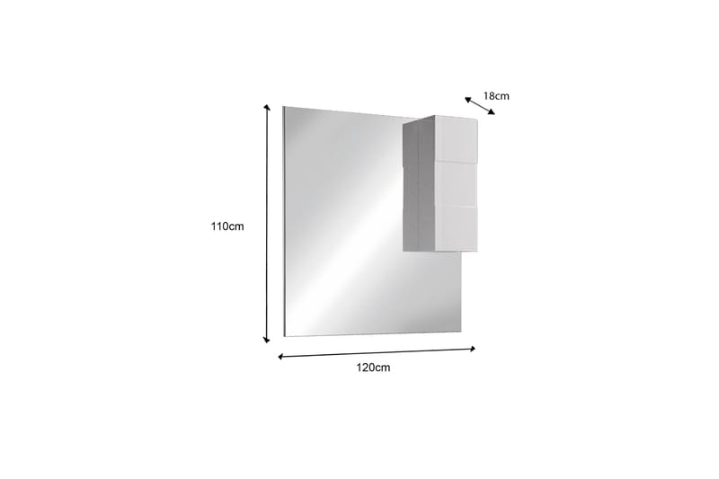 Vittoria Badrumsspegel 110x120 cm - Transparent - Inredning & dekor - Speglar - Badrumsspegel